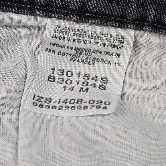 Lee Riders Jeans Size 14 Black Denim Charcoal Wash Relaxed Straight Leg Midrise - Picture 4 of 8